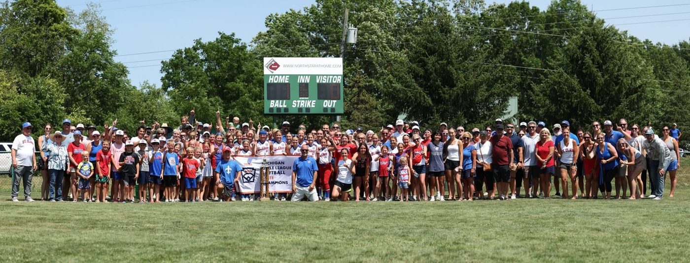 Players and families at the 2026 Michigan Little League softball state championship